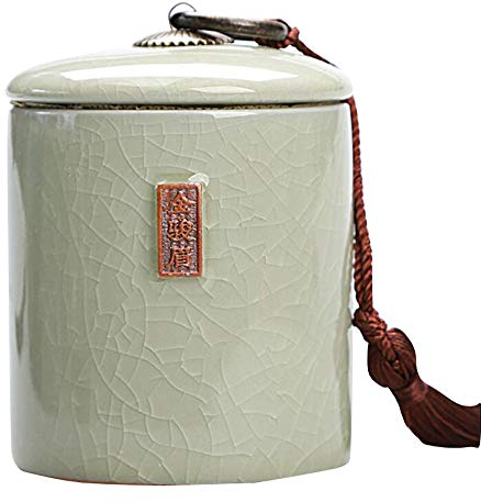 Jingyun Japanisches traditionelles Teedose-Keramik-Tee-Kanister-Tee-Glas-Ausgangsverzierung B09