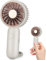 fenshine Mini Handheld Fan,Portable Rechargeable Personal Mini Fan with 3 Speeds Adjustable Low Noise,Cooling Fan with Carabiner for Outdoor Travelling Indoor Office Home (White)