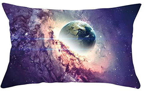 Funda Cojin 30X50 Lila, Fundas de Cojin Otoño Poliéster Fundas Cojines 1 Piezas Tierra para Silla Sofá Salón Dormitorio