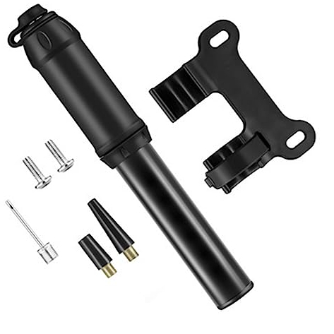 Mini-Fahrradpumpe, tragbare kompakte Fahrradpumpe, Hochdruck-Rahmenpumpe 260 PSI – Lufthandpumpe passend for Presta-, Schrader- und Woods-Ventile, langlebige Aluminium-Reifenpumpe for Straßen-/Mountai