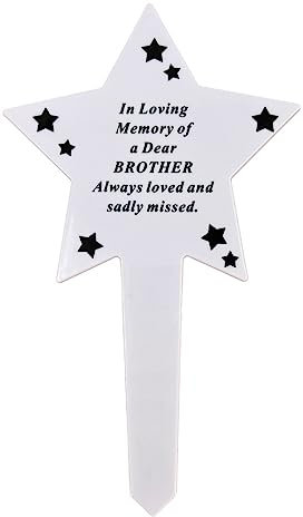 Angraves Shining Star Special Brother Memorial Baby Child Remembrance Verse Grave Ground Stake Plaque