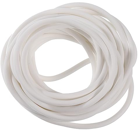 sourcing map Silicone Mousse Joint Bande, 3.5mm Diamètre 5 Mètres Long Éponge Caoutchouc Météo Ronde Caoutchouc Cordon Solide pour DIY Joint, Entrepôt, coussins, Mousse Tube, Artisanat