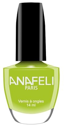 Vernis à Ongles ANAFELI - Pistache n° 91 - Pinceau large pour une application facile