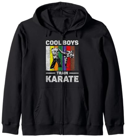 Coole Train Karate Vintage-Taekwondo-Karate für Jungen Kapuzenjacke