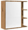 vidaXL Bathroom Mirror Cabinet - Artisan Oak Engineered Wood - Wall-Mounted Cupboard - Modern Style - Storage for Toiletries - Dimensions 62.5x20.5x64 cm - Easy Clean