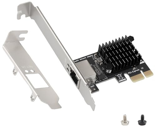 Tarjeta Red PCIe 1 Gigabit Adaptador de Red PCIe Tarjeta Interfaz Ethernet 1000/100/10 Mbps T Adaptadores de Red RJ45 LAN Controlador Soporte estándar y de Perfil Bajo Compatible Windows Linux Mac OS