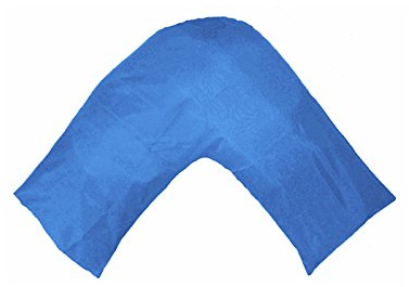 TAOSON Silky Soft Satin Soild Envelope Style V Shaped/Tri/Boomerang Pillow Cover Pillowcase Pillow Protector Cushion Cover Non Zippered Only Cover No Insert (Royal Blue)