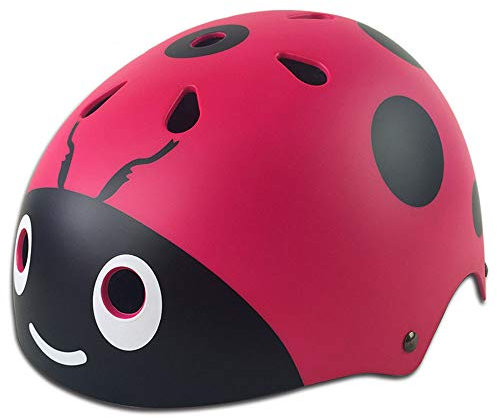 Roller Skating Helm Kind Einstellbarer Schutzhelm Skateboard Balance Bike Sporthelm (S/M),Rosered,S(48~53CM)