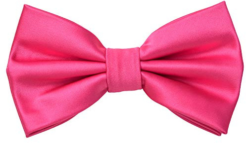 MASADA Pajarita fucsia – look de seda, de ajuste continuo, elaborada a mano con cierre de gancho - 12 x 6 cm