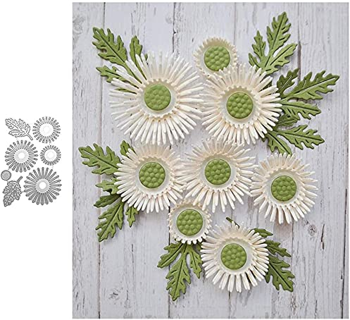 Cute Flower Leaf Metal Die Cuts，Flower Leaf Party Festival Invitation Card Cutting Dies Cut Stencils for DIY Scrapbooking Photo Album Decorative Embossing Paper Dies for Card Making Template