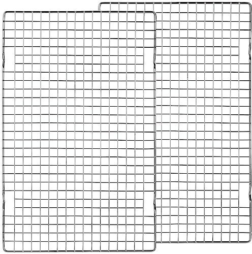 Tebery 2 Pack Heavy-Duty Wire Cooking Rack Baking Racks Fits Half Sheet Pan, Nonstick Baking & Cooling Grid for Roasting, Cooking, Grilling, Drying - 16 x 10