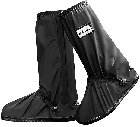 Desoto Overshoes Waterproof Shoes Cover Mudsavers Boots Covers Rain Shoe Protector Footies Feet Gaiters with Non Slip Sole for Rain Snow Mud Dust (XXL)