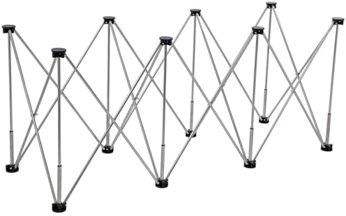 TOPWAY Portable Folding Workstand 167x60x73cm, 800kg Loading Capacity, Stainless Steel, Tile Slab Wood Working Worktop Construction Table Workbench Sawhorse Support in Carry Bag