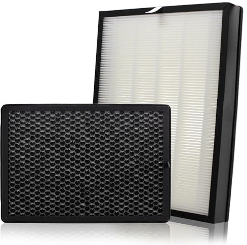 2 Ersatzfilterset Ersetzt FY2422 & FY2420 Kompatibel mit Philips AC2887, AC2882, AC2889 & AC3829 Luftreiniger, 1 aktiviertes Kohlenstofffilter und 1 HEPA-Filter für Allergie -Betroffene gegen Viren