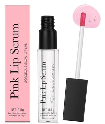 Pink Lip Serum, Farbwechsel Lip Oil, Color Changing Lip Plumper, Pink Essence Lip Gloss, Lippenserum Lip Tint für Lippenpflege, Repair, Reduces Fine Lines, Lang Anhaltender Hydrating
