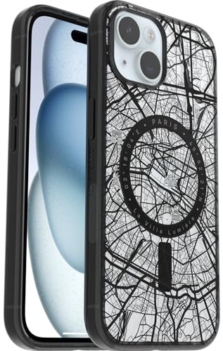 OtterBox Clear Case Series with MagSafe for iPhone 15, Shockproof, Drop Proof, Ultra-Slim, Protective Case, 3x Tested to Military Standard, Paris