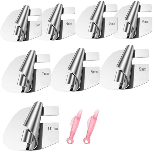 ARWIG 8 pièces Accessoires de Couture Pied presseur pour Ourlet roulé | Pied pour Ourlet roulé en Acier Inoxydable pour la Couture |Accessoires pour Machines à Coudre (3-10 mm)