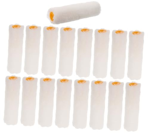 Housoutil 15piezas Mini Cepillos De Rodillo De Algodón Fundas Reemplazables Para Detalles De Paredes y Bordes Rodillo De Pintura Para Pintar Paredes