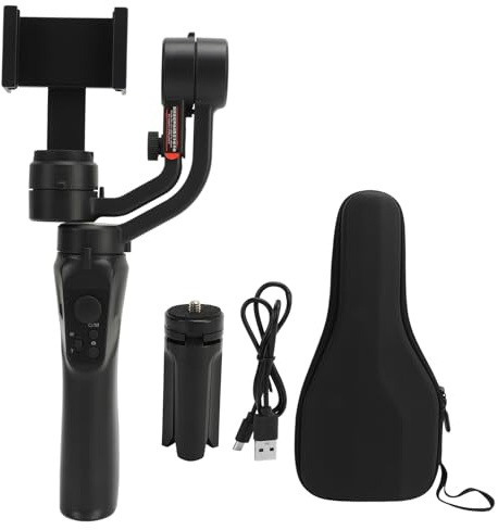 Estabilizador Smartphone 3 Ejes, Gimbal móvil, para móviles hasta 7 Pulgadas Negro - Seguimiento Inteligente, Anti - Vibraciones, batería 2500 mAh 8 h, Ideal Vlogs y Streaming