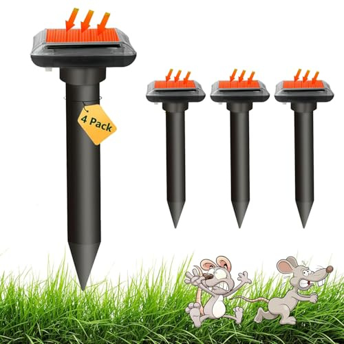 Repellente Solare per Talpe, Repellente per Serpenti Talpa, Gopher e Altri Repellenti per Talpe, Repellente per formiche Regina per Giardino e Campeggio, Gopher