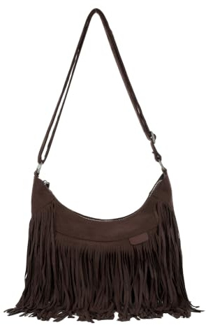 LHHMZ Sac Hobo à franges pour femme, sac à main à franges, style hippie, occidental, sac à bandoulière décontracté pour tous les jours