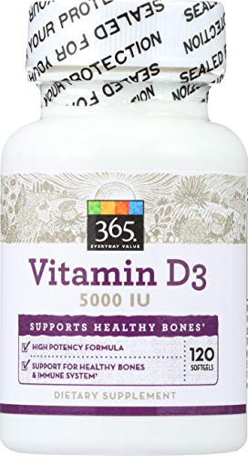 365 by Whole Foods Market, Vitamin D3 5000 IU, 120 ct