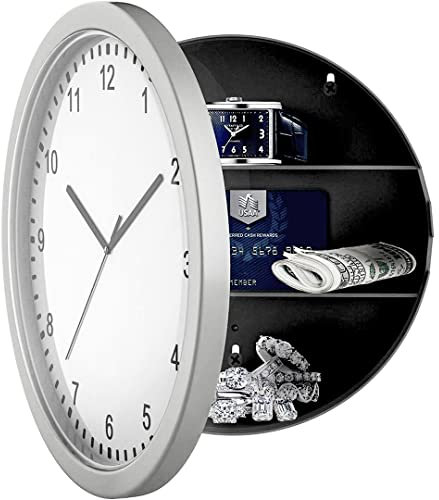 Secret Wall Clock Home Safe Valuables Money Box Stash Cash Jewellery Gold