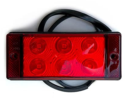 MelTruck® Rote LED Nebelschlussleuchte Nebellicht E9 f. LKW PKW Anhänger Wohnwagen Trailer