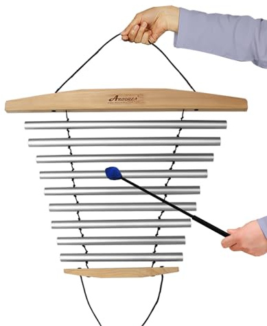 Handy Chime with Mallet for Relaxing Sound Bath Meditation Yoga Class Energy Refresh 9 Tone Swing Chime Sound Healing Instrument