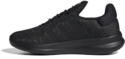 adidas Mujer Lite Racer 4.0 Shoes, Core Black/Core Black/Gold Met., 38 EU