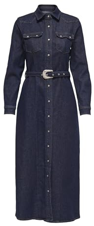 ONLY Onlcamomile LS Dnm Dress Red BF Mae, Dark Azul Denim, M Mujeres