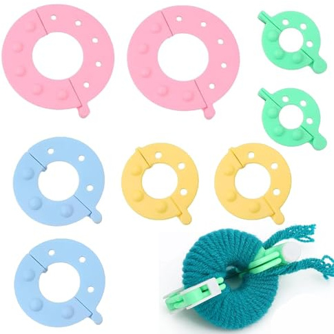 Shatore 8-Piece Pom Maker Set – DIY Craft Kit, Yarn & Thread Pom Pom Making Tools