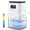 Deshumidificador Doméstico de 1,3 L, Eléctrico Silencioso, Descongelación Automática, Temporizador de 4 a 24 Horas, luz de 7 Colores, Apagado Automático Para Humedad y Moho