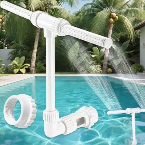 Fontaine de Piscine Réglable 360° 2 en 1,Fontaine Cascade de Piscine pour Piscine Hors Sol/souterraine,pour Piscine et Spa