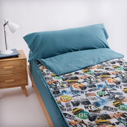 10XDIEZ Saco Nórdico Ajustable - Cama de 90cm, Chelsea Jade