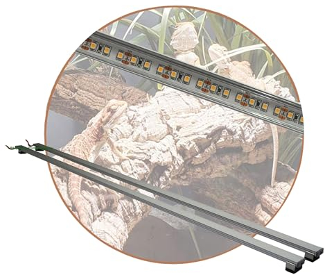 AQUARIUM PLÜDERHAUSEN Terrarium - LED-Beleuchtung RA>95, 60 cm 2 Leisten mit 138 LEDs Trafo 30W + Verteiler