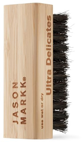 Jason Markk Ultra Delicate Shoe & Hat Cleaning Brush, Soft Bristles and Bamboo Wood, Sneaker Care, Extra Gentle, Ideal for Footwear, Safe for Wool, Cotton, Felt, Polyester, and More