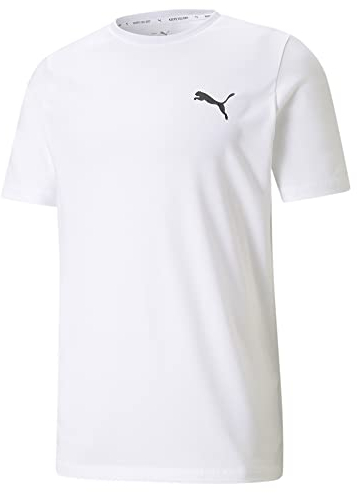PUMA Herren Active Small Logo Men's T-shirt Tee, Weiß - White (White), XL EU