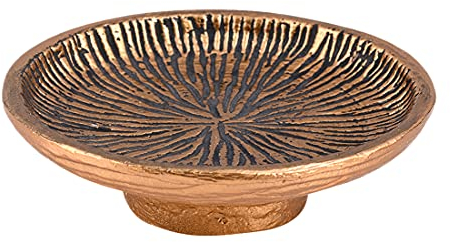 NKlaus Alu Räucherschale Ø13cm Weihrauchschale goldanthrazit Weihrauch Räucherwerk 10688