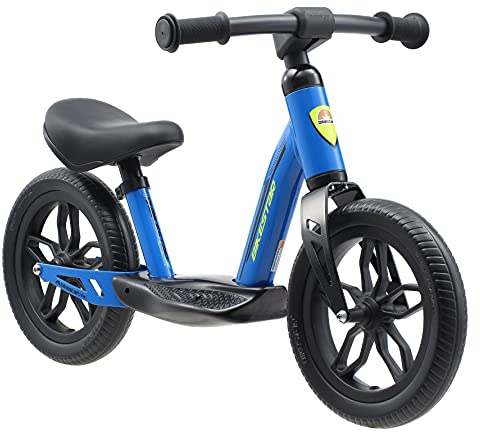 BIKESTAR Extra leichtes Kinder Laufrad mit Trittbrett für Jungen, Mädchen ab 2-3 Jahre | 10 Zoll Lauflernrad Eco Classic | Blau