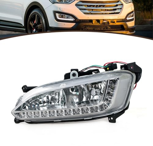JESYMBX För Hyundai Santa Fe IX45 2013, 2014, 2015, dimljus, framljus, dagsljus, vänster (förarsida)