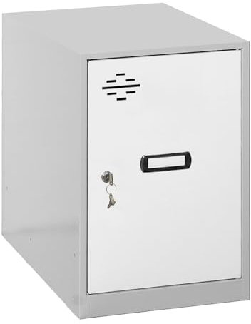 SimonRack Spind, Metall, Grau/Weiß, 475 x 400 x 500 cm