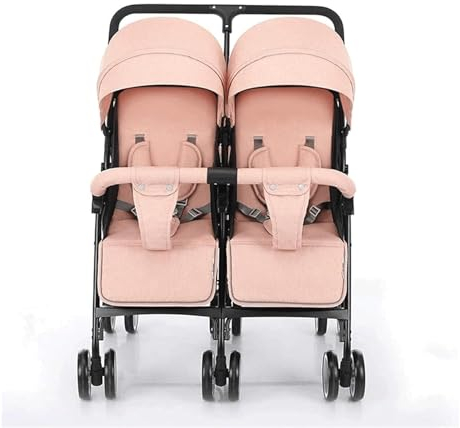 EYPKPL Passeggino gemellare Portatile Passeggini Tandem con tettuccio Regolabile in Alluminio Passeggino Leggero Carrozzina per Bambini di Grandi Dimensioni