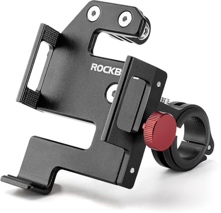 ROCKBROS Bike Phone Holder, Aluminum Bike Phone Mount Holder,Handlebar Mounted Cell Phone Holder Universal Bicycle Phone Mount for 4.7-7.1 Inch Phones