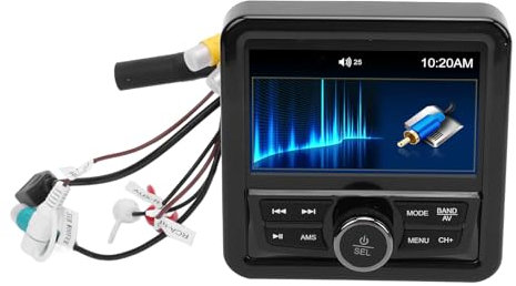 Marin Digital Mediamottagare med Inbyggd Förstärkare, för Yachter, Båtar, Bilar, USB SD FM, Svart