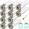 Kit 10 sacchetti per aspirapolvere compatibili con aspirapolvere Vorwerk Folletto VK7 FP7 VK7S FP7S, Sacchetti Folletto vk7s Senza Filo con 2 Filtro Motore + 1 Spazzolini, Ricambi Vorwerk Folletto