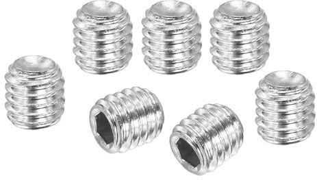 PATIKIL 120 Pcs Hex Socket Grub Screw, M3x3mm Flat Point Grub Bolt 304 Stainless Steel Head Socket Set Screws for Door Handles Light Fixture Repair