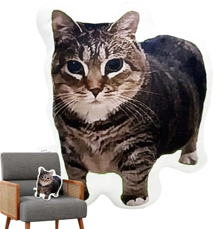 Generico Cat Plush Pillow, Stuffed Kitten Toy, Soft Funny Cushion Design, Internet Meme-Inspired Decor, Cozy Throw Stuffed Toy, Ideal for Bed, Sofa, Car Seat, Living Room, Bedroom Use
