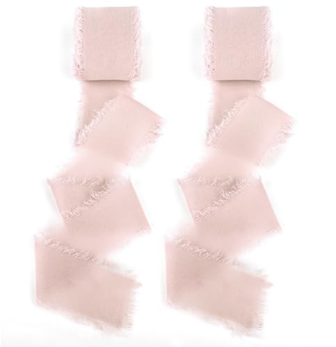 RUBY Nastro con fiocco, rosa, 2,5 cm x 20 m, in tessuto fatto a mano, per confezioni regalo, matrimonio, floristica, decorazione da tavolo e fai da te