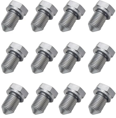 QINGYIWL 12 Stück Ölablassschraube Mit Dichtring, M14x1,5 Ölablassschraube, Oelablassschraube mit Unterlegscheibe Kompatibel mit VW N90813202 N90288901
